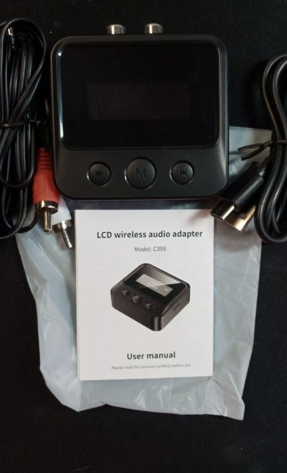 LCD Audio Receiver Transmitter Bluetooth-compatible 5.0 Wireless Adapter #C395