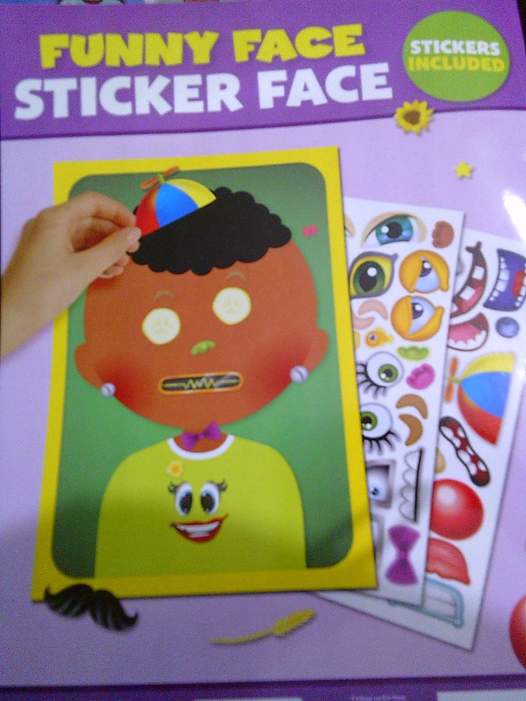 NEW FUNNY FACE create a face sticker & activity book