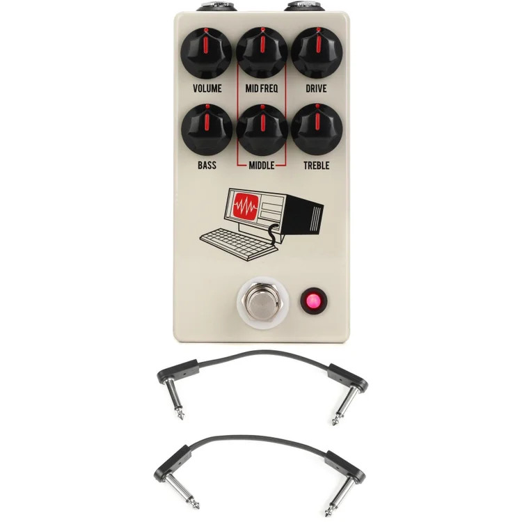 JHS Hard Drive Distortion Pedal with EBS Patch Cables - Tan