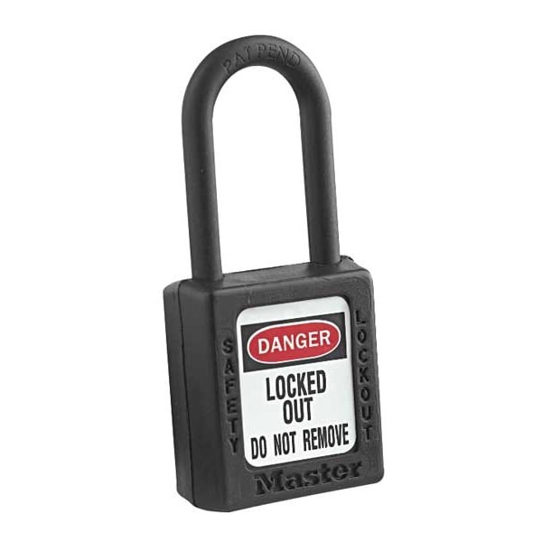 Master Lock 406Ylw Lockout Padlock, Keyed Different, Thermoplastic, Yellow, 1