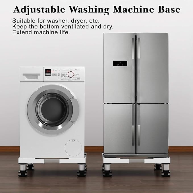 DEWEL Adjustable Mini Fridge & Washer Base Stand, 770LB Capacity
