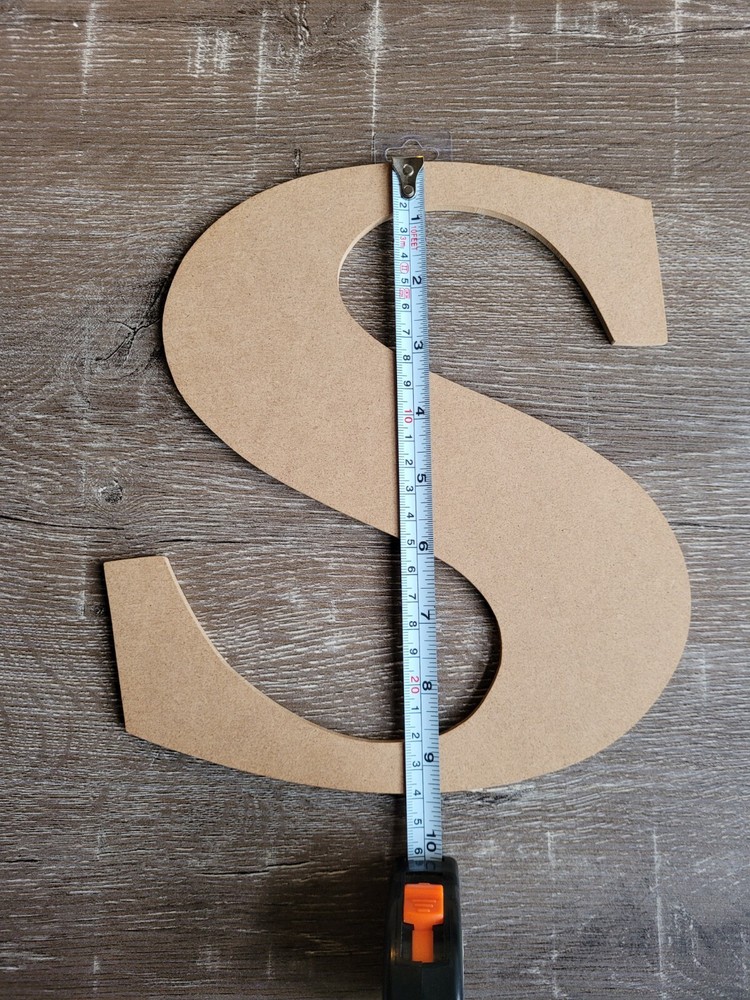 Chipboard Cut-Out Initial "S" For Crafts