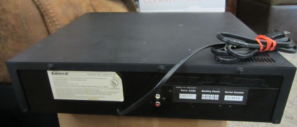 Admiral 5 Disc Changer CD Player Model GRD67219A - AS IS!!!