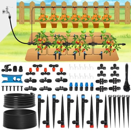 Drip Irrigation Kit Automatic Watering System Misting Sprinkler DIY 115FT