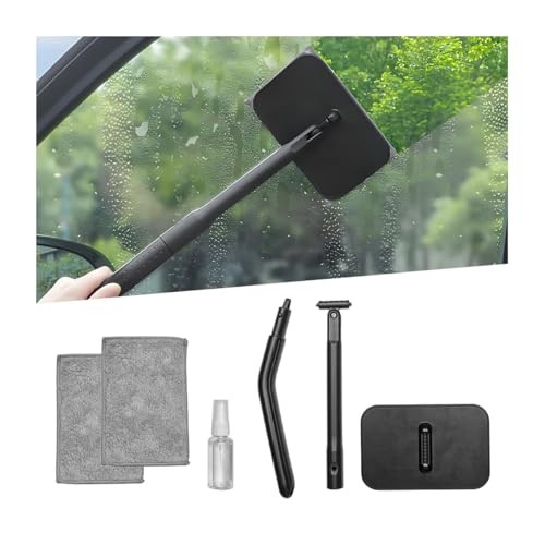 Car Windshield Cleaning Tool, Vehicle Window Cleaner with Extendable 2 Pads