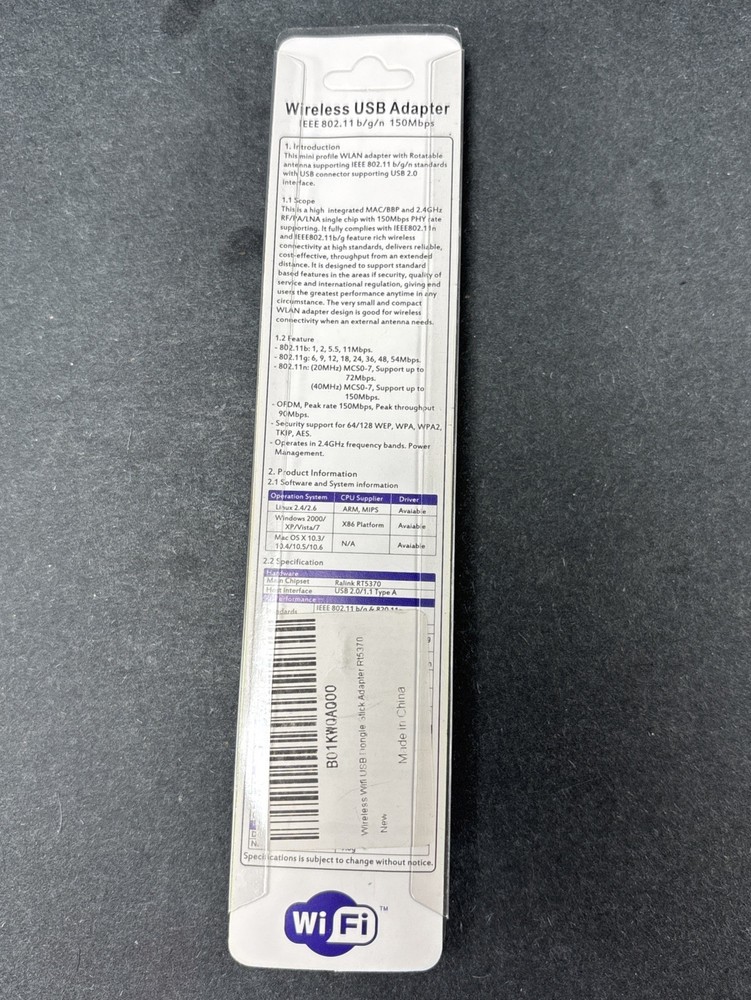 Wireless USB WiFi Adapter 150mbps