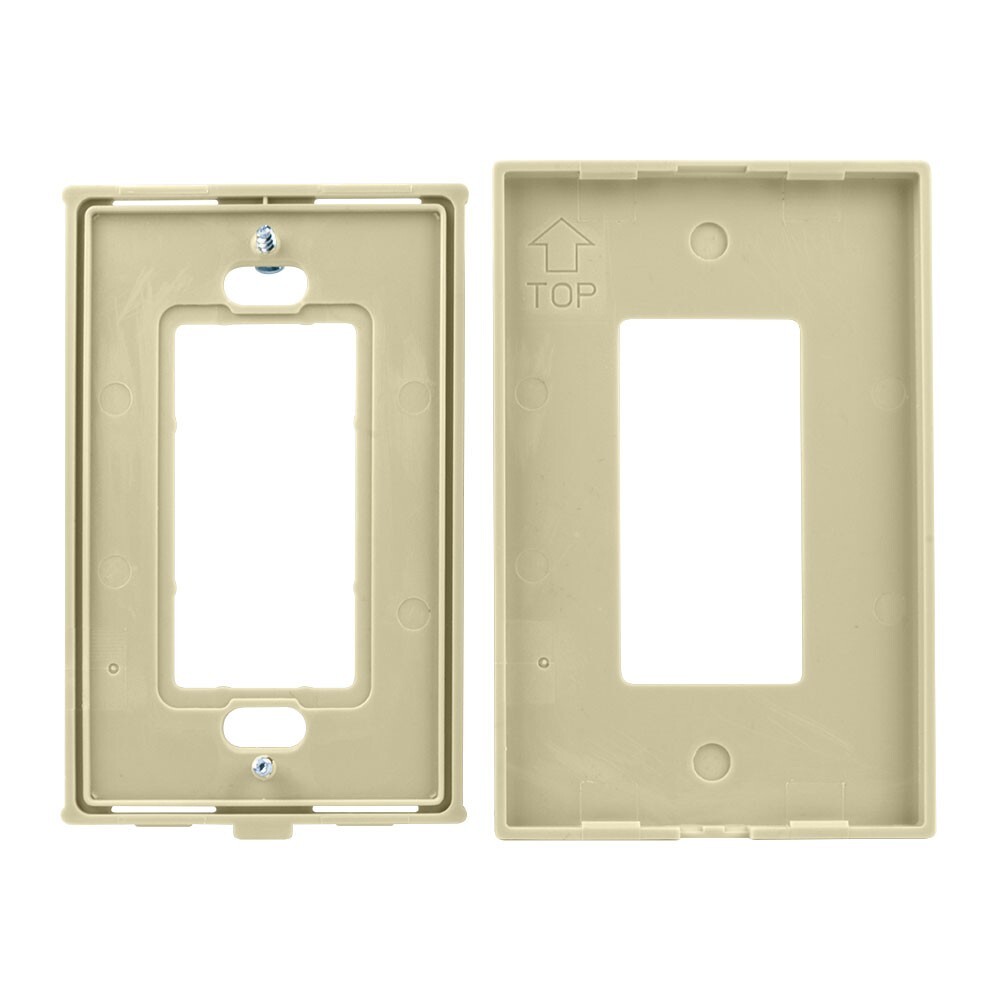 Construct Pro Single Gang Wall Plate with Screwless Face (Ivory)
