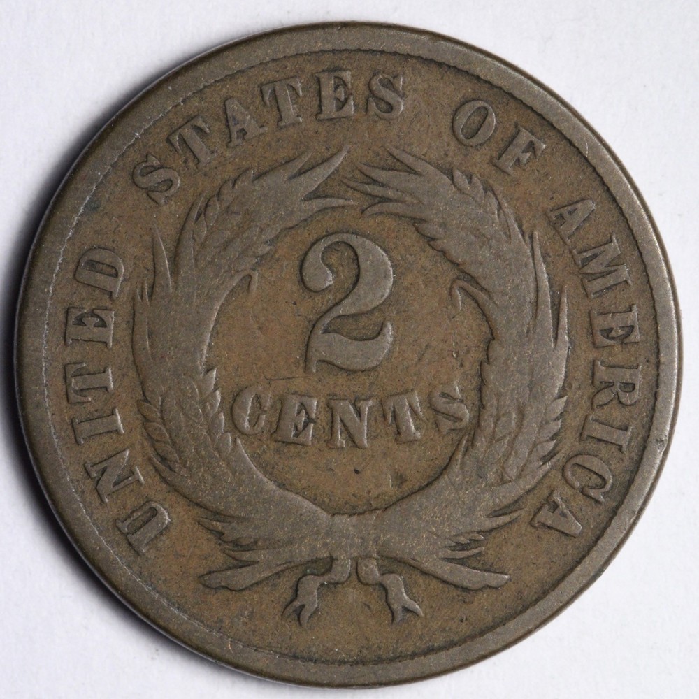 1868 Two 2 Cent Piece FINE E179 ZICL