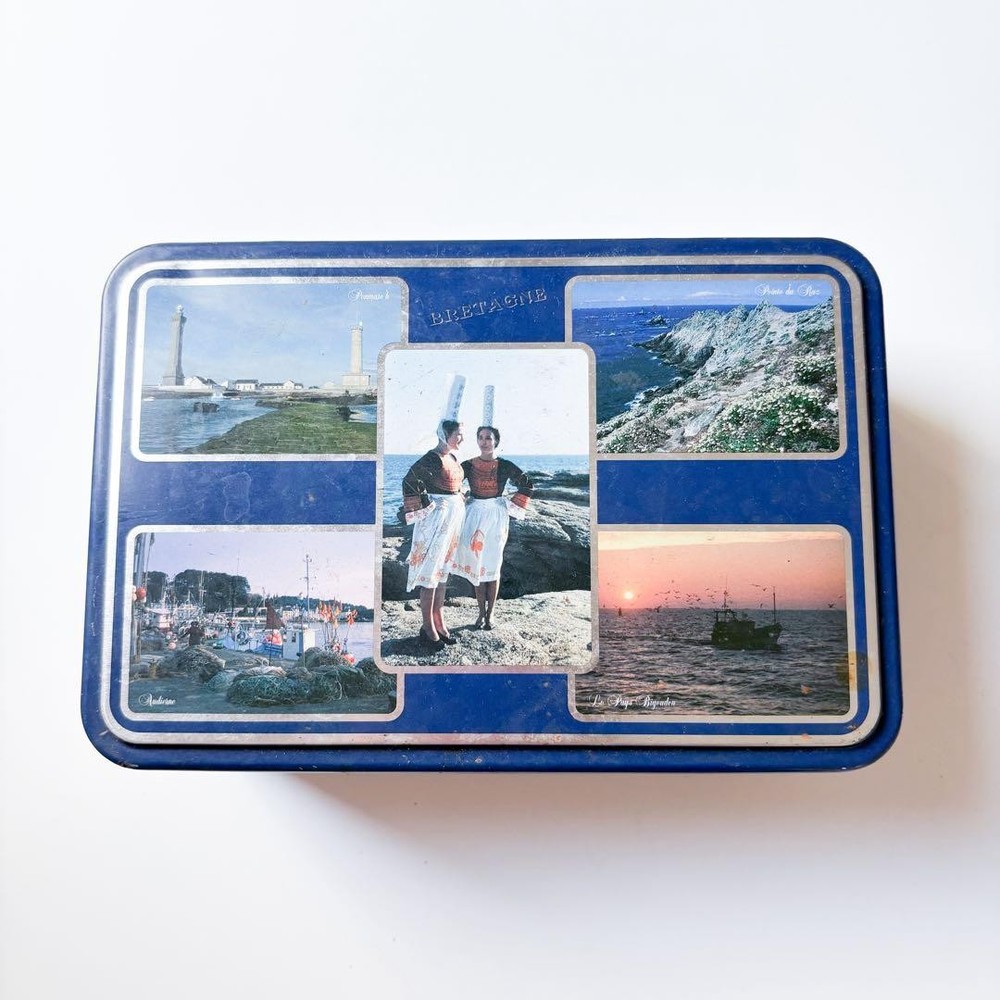 Vintage Tin Featuring A Bretagne Landscape