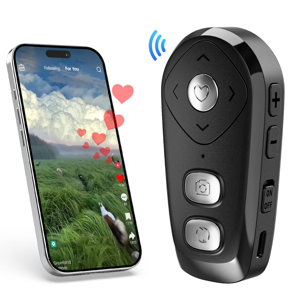 Wireless Camera Remote Control Shutter with Front/Rear Camera Switch Clicker