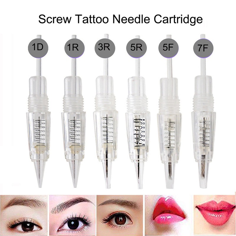 50x Multiple Size Replace Cartridges For Permanent Makeup Eyebrow Tattoo Device