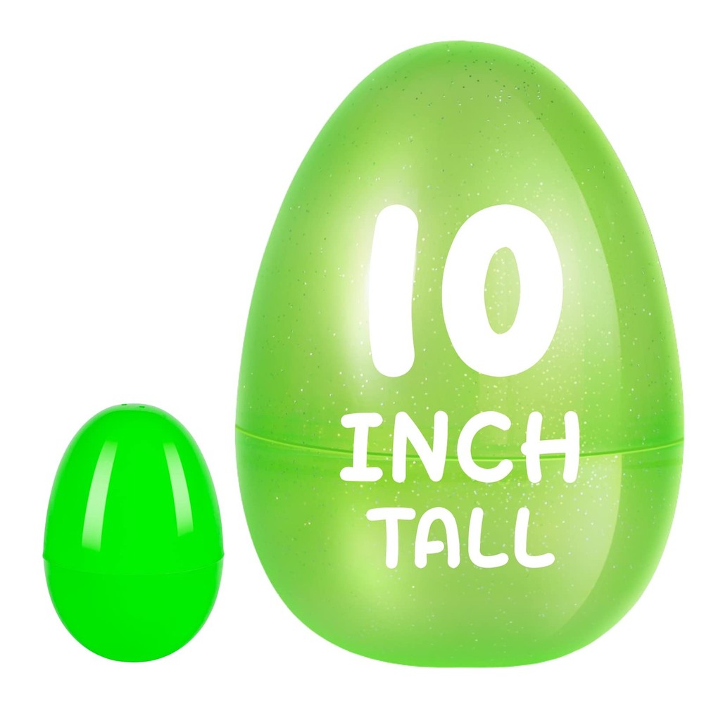 Shemira 8 PCS 10" Jumbo Easter Eggs, Large Plastic Eggs, Fillable Eggs for Eg...