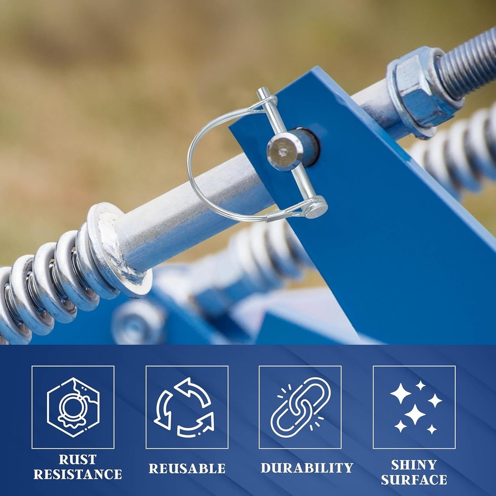 Pack of 6 Durable 2-3/4" Arch Trailer Pins - Rust Resistant Coupler Solution