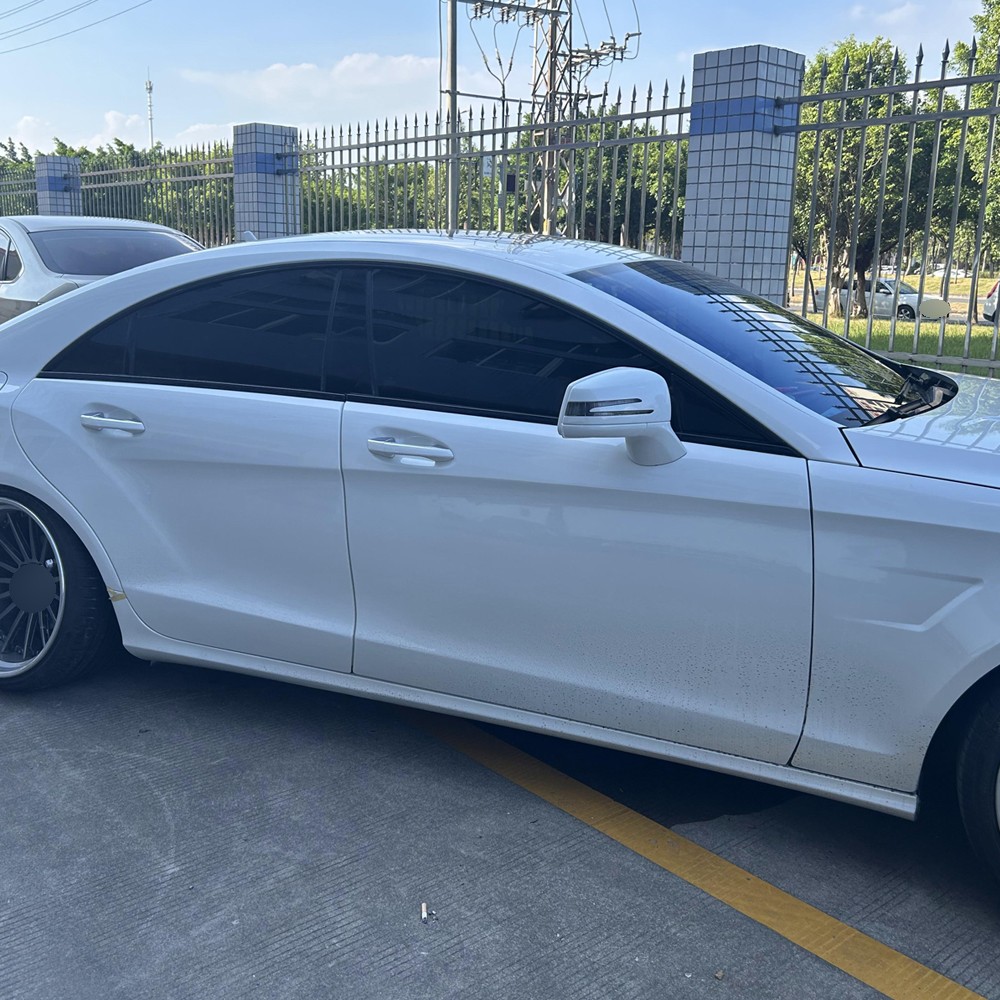Glossy Black Chrome Delete Window Trims For Benz CLS W218 2012-2017