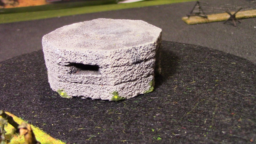 🔥 15mm Painted WW2 Concrete Pillbox (Plaster)