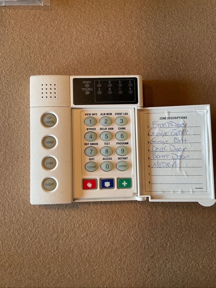 Sentrol / Moose ZXLED8 Security Control Keypad