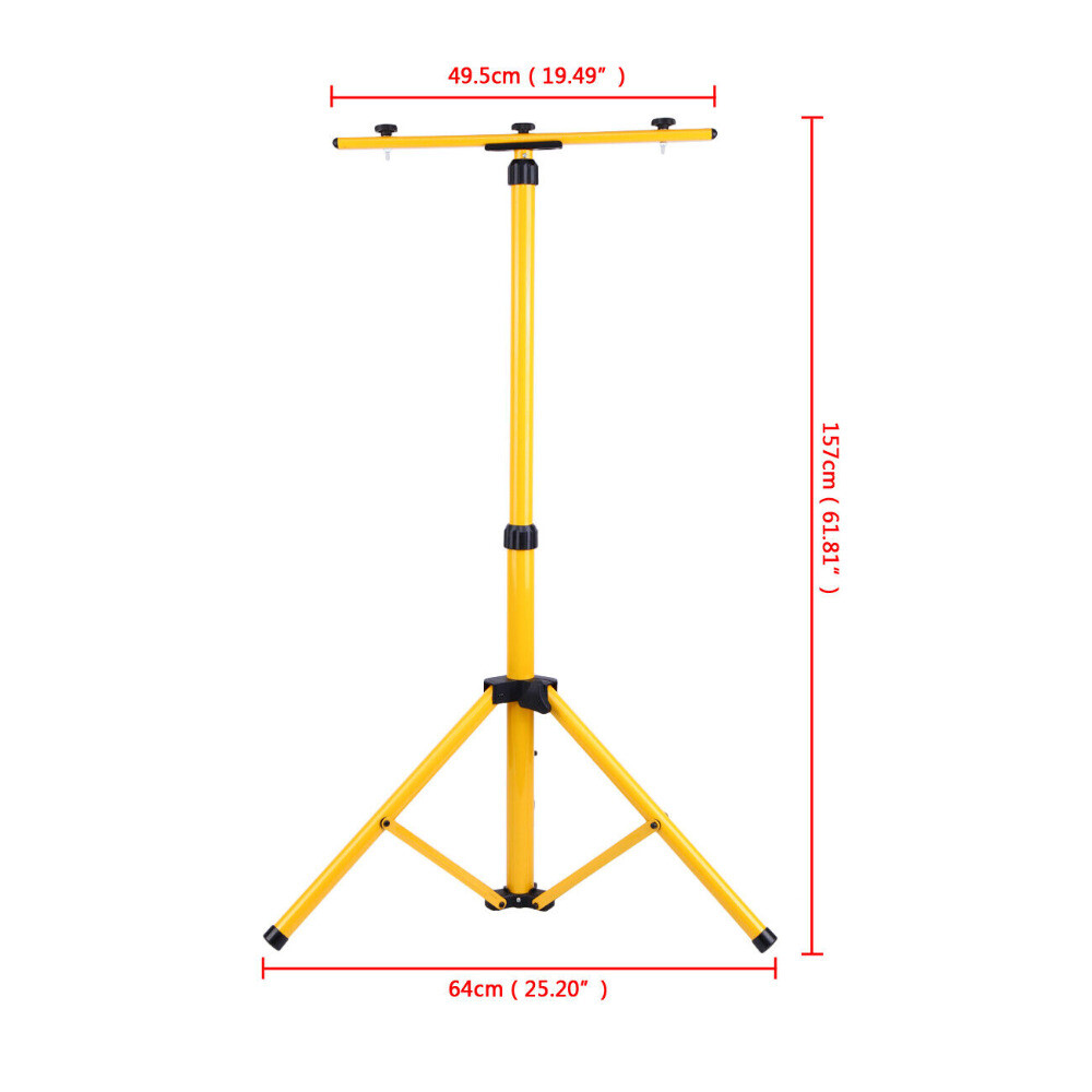 Adjustable LED Work Light Tripod Stand 24in-62.2in Flood PAR Light Telescoping