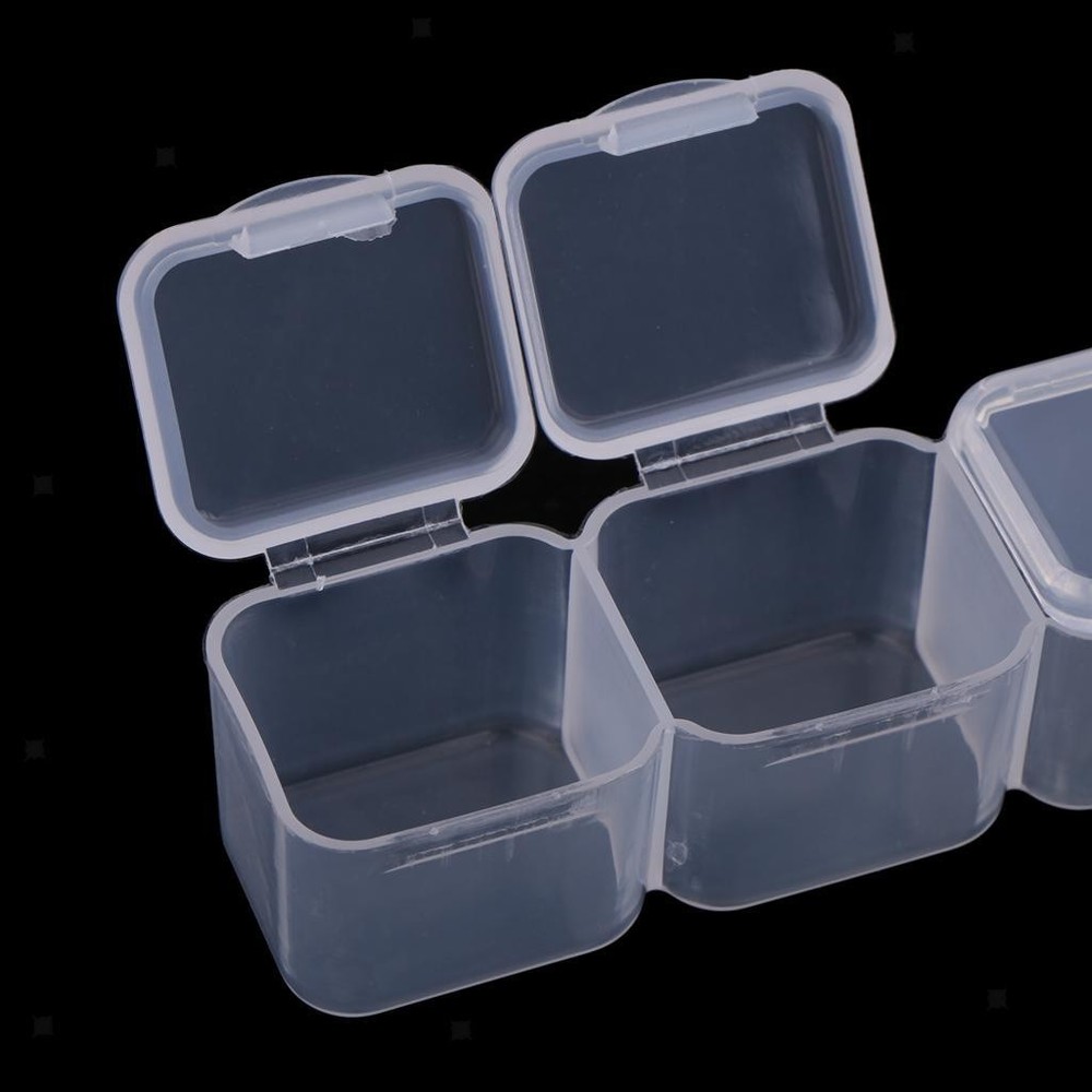 28x Clear Organizer Container Storage Box ,Jewelry Gem