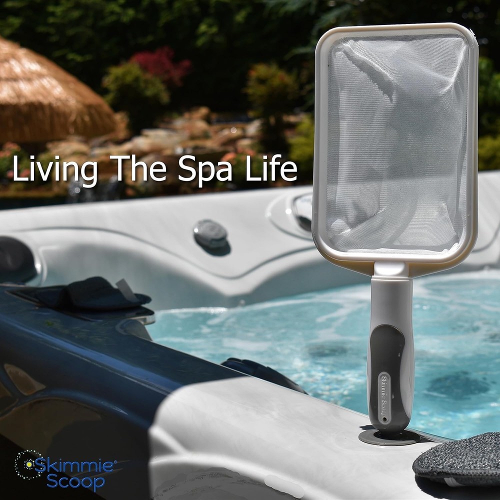 Compact Fine Mesh Pool Skimmer - Efficient Spa Cleaning Tool with Suction Cup