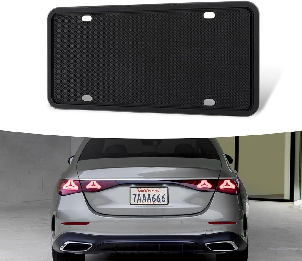 Universal Silicone License Plate Rubber Rattle Proof Frame for US CAN