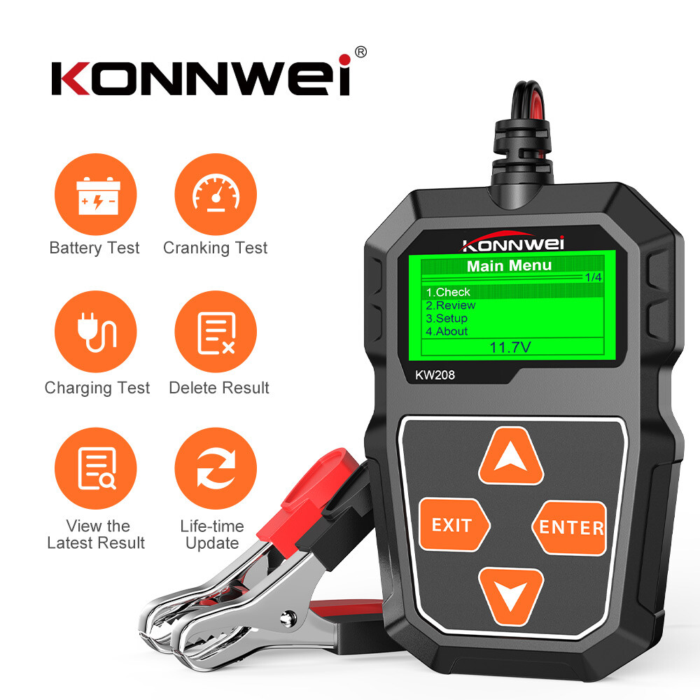 12V Car Battery Load Tester Voltmeter Cranking Charging Analyzer Fast Test