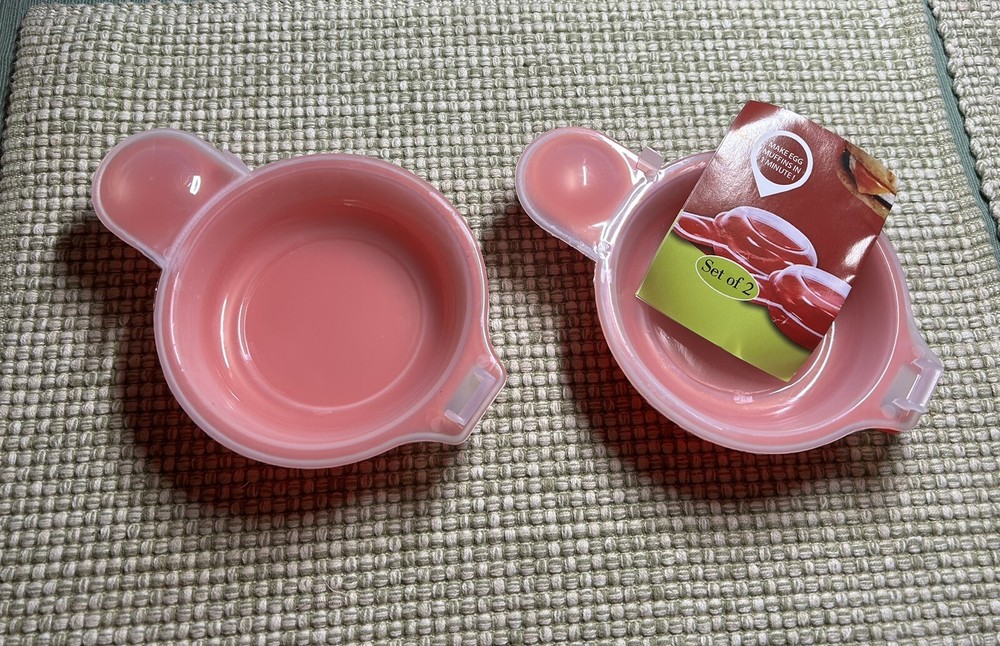 2 Set Easy Eggwich Microwave egg cooker Fast Muffin egg sandwich Breakfast Pan