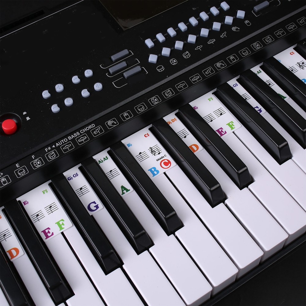 61 key Piano Keyboard Tone Sticker No paste required 85cm Learn Notation