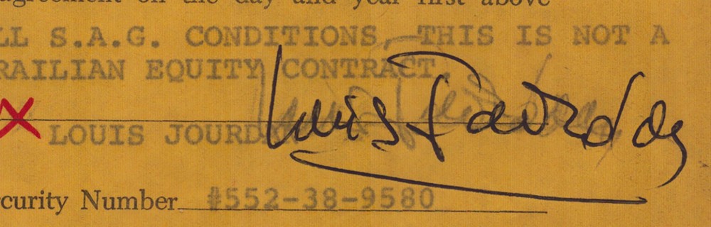 LOUIS JOURDAN - DOCUMENT SIGNED 12/22/1980