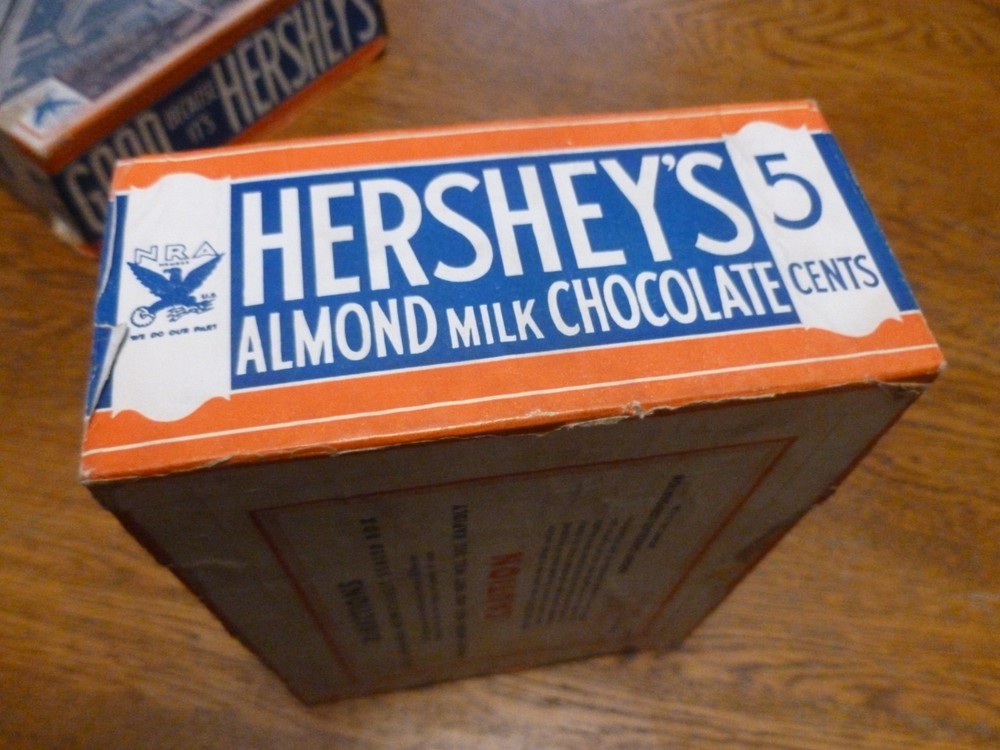 Original 1930's Depression Era Hersheys 24 Count Candy Box NRA