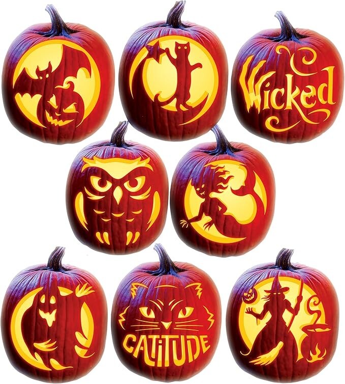 NEW UNOPENED Pumpkin Masters Carving Kit~Masters Collection 5 Tools, 8 Patterns