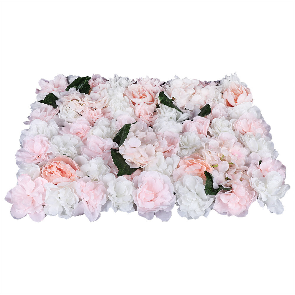 6pcs 60 x 40cm Artificial Rose Hydrangea Flower Wall Panel Wedding Venue Decor