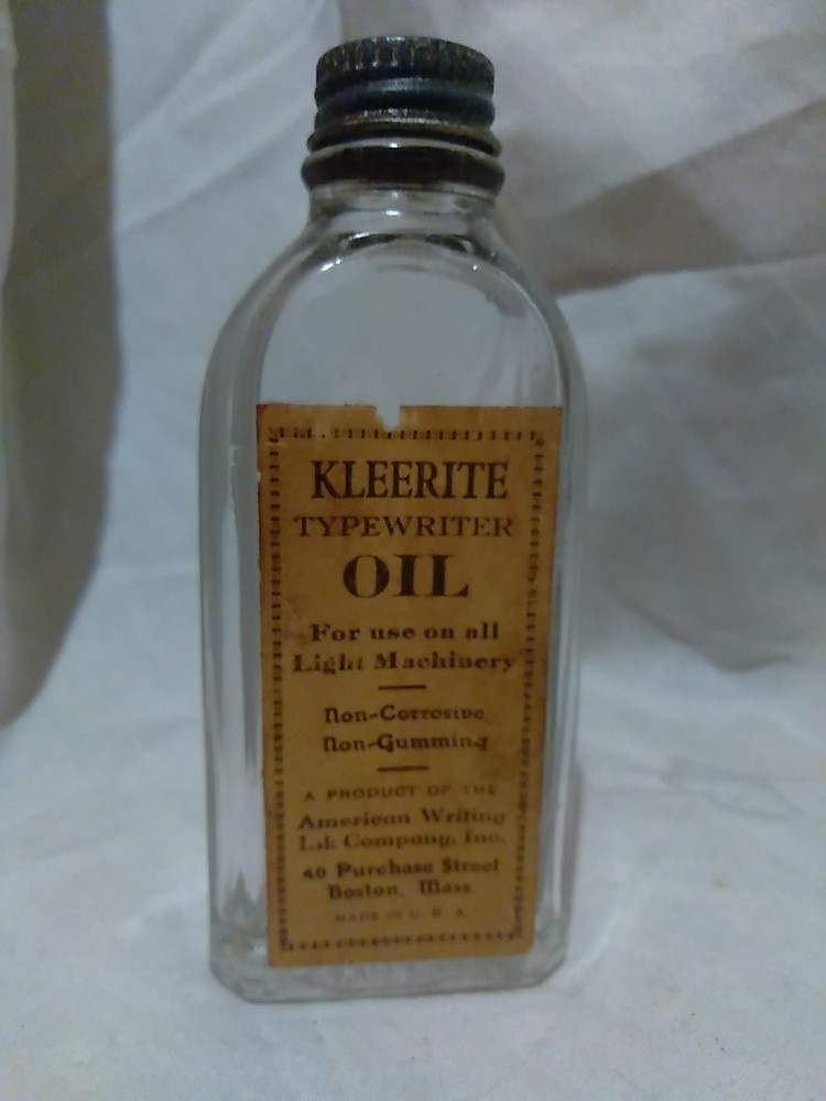 ANTIQUE KLEERWRITE TYPEWRITER OIL
