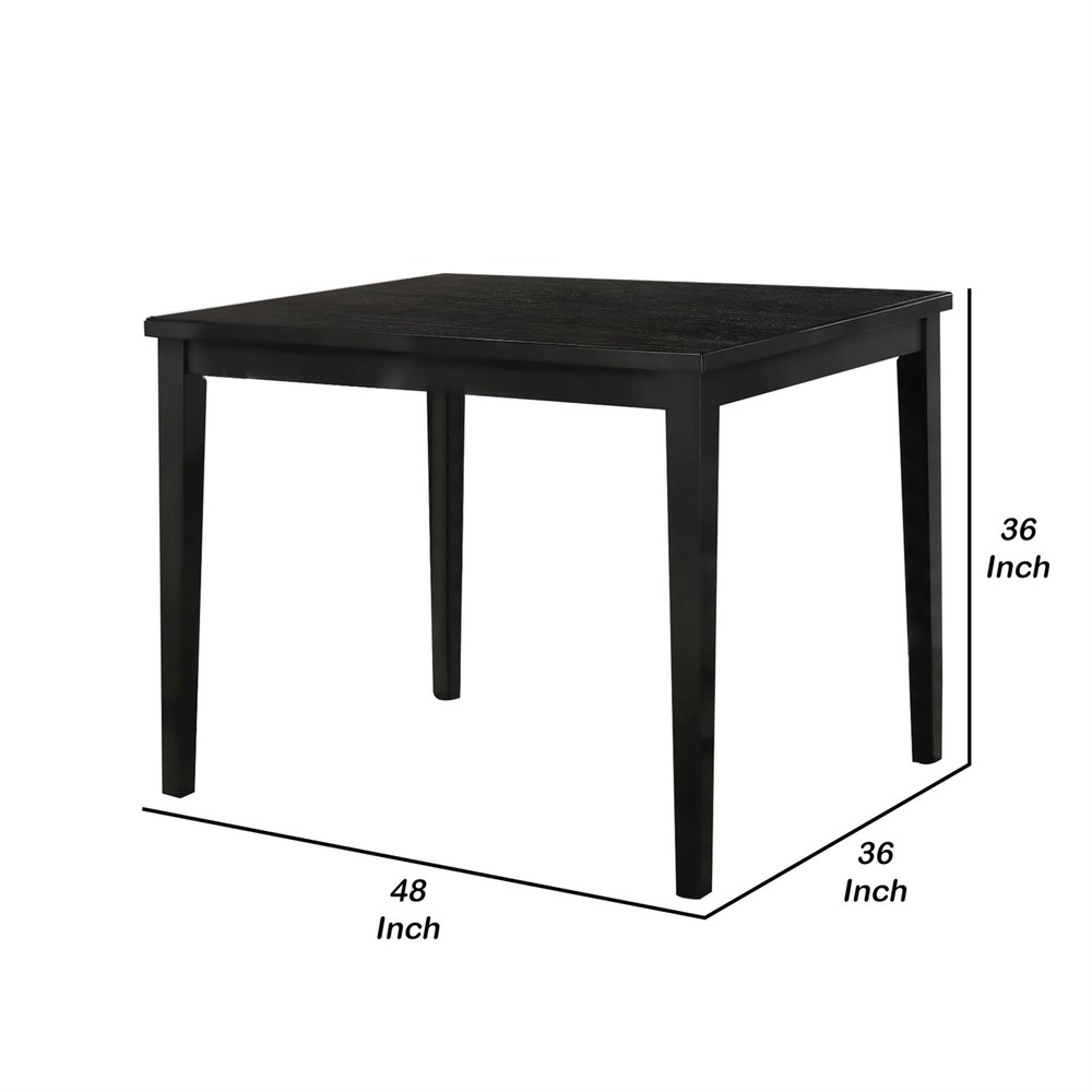 Heni Counter Height Table-48 Inch Rectangular Top-Dark Walnut Brown