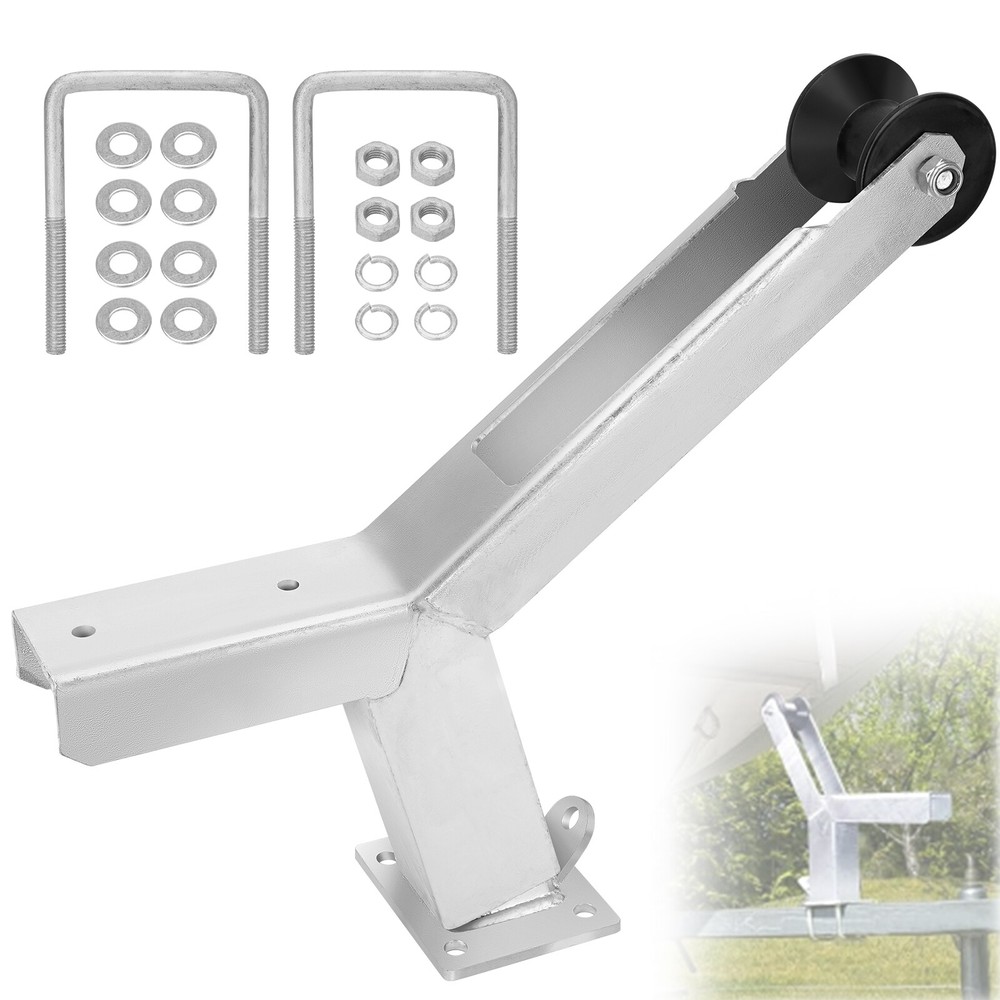 Boat Trailer Winch Stand with Roller Fits3"x4"Frames Multiple Height Adjustments