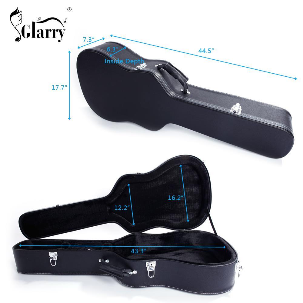 41" Flat Surface Simple Style Artificial Leather Acoustic Guitar Hard Shell Case