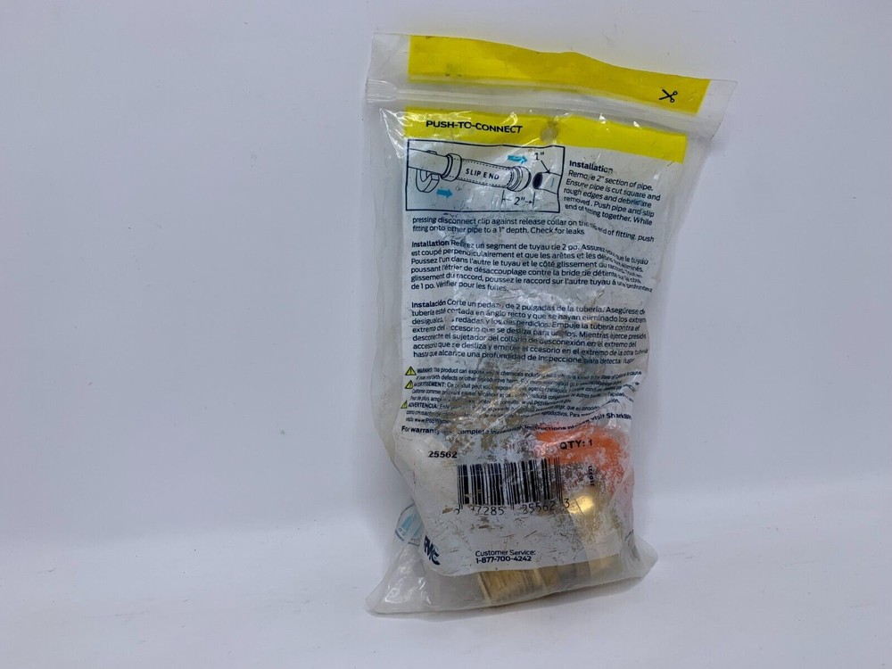 SharkBite Brass 1" inch Push-to-Connect Water Filter Install Kit Copper CPVC