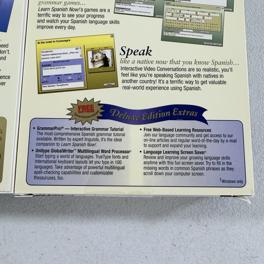Transparent Learn Spanish Now Windows MAC Macintosh PC CD Deluxe Edition NEW