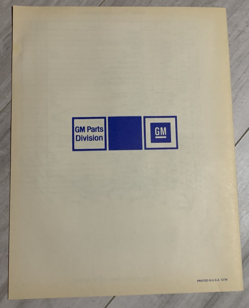 Qwik-Req Forms 1977-1980 MD-3 Automatic Transmission Chevrolet GM