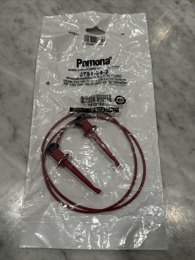 New POMONA ELECTRONICS 3781-24-2 Monogrammed Patch Cord