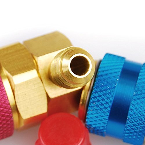 Quick Connector Adapter Conversion Coupler Auto A/C Manifold Gauge Low/High AC 2
