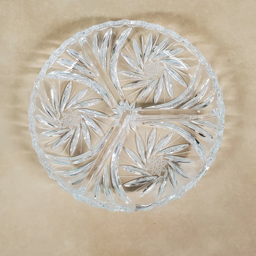 Round Glass Divided Dish 6" Across