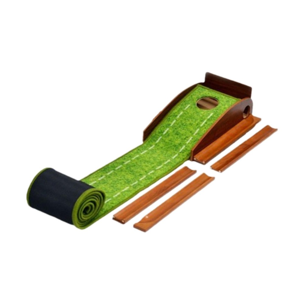 Golf Putting Mat Golf Saving Gift Game Equipment Practicing Pad with Ball Return