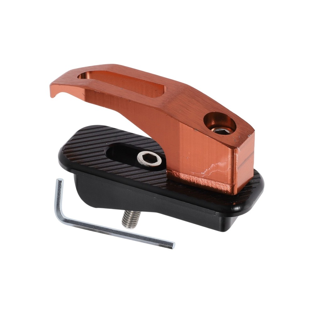Allu Alloy Motorcycle Hook for Minio Rectangular With Hole 1 Set Orange