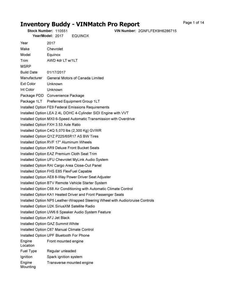 Dash Panel Fits 10-17 EQUINOX 10323390
