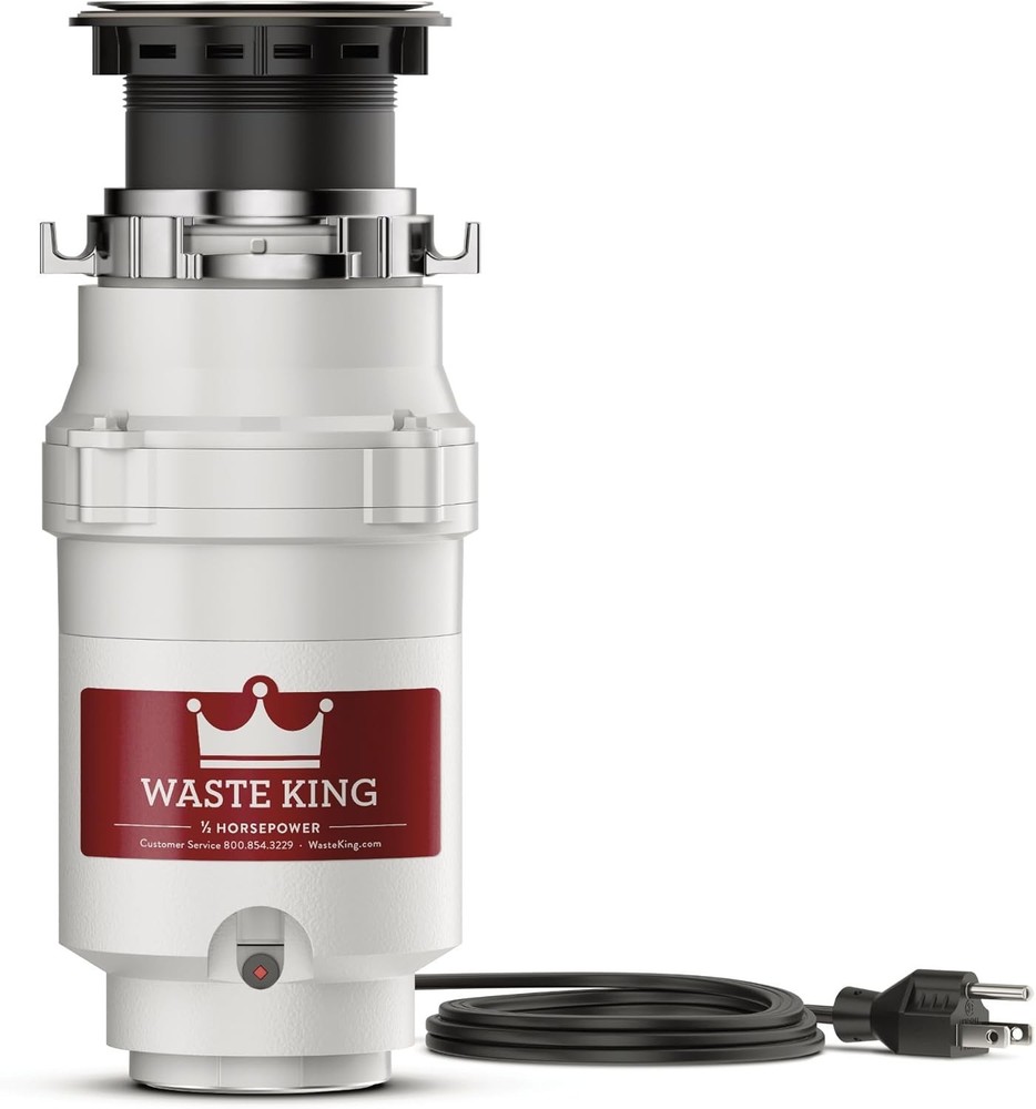Durable 1/2 HP Garbage Disposal Stainless Steel Grind Continuous Feed