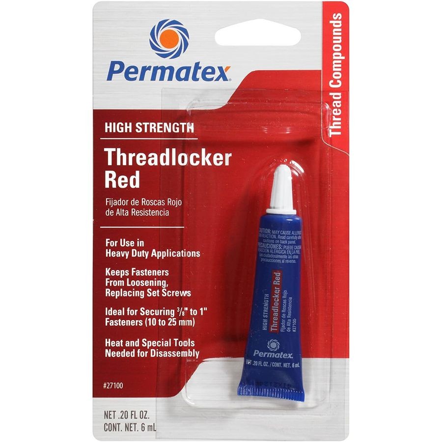 Permatex High Strength Red Threadlocker - 6ml 27100