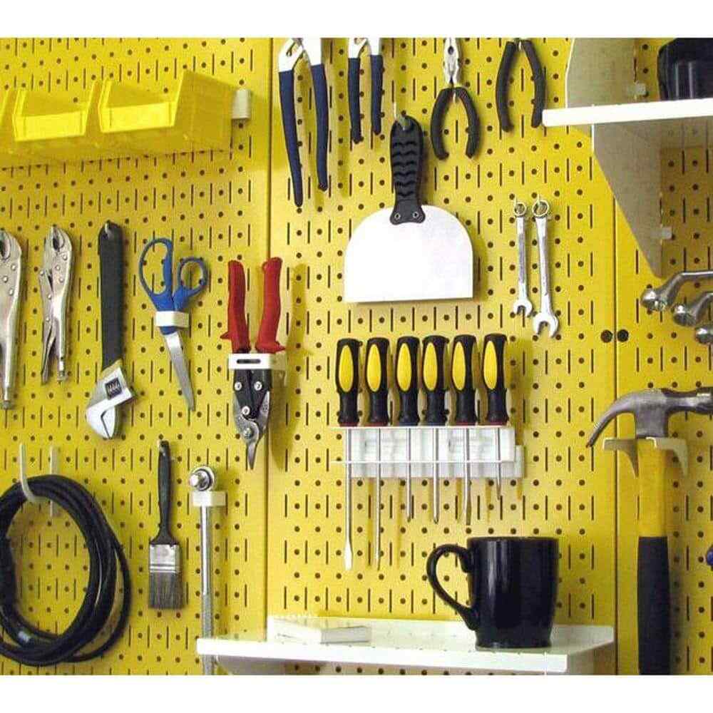 Metal Wall Pegboard Peg Board Panel Organizer Shelf Display Tools Garage 2 Pack