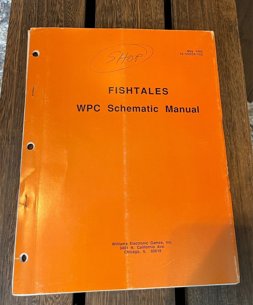 FISHTALES Pinball WPC Schematic Manual - Williams - 1992