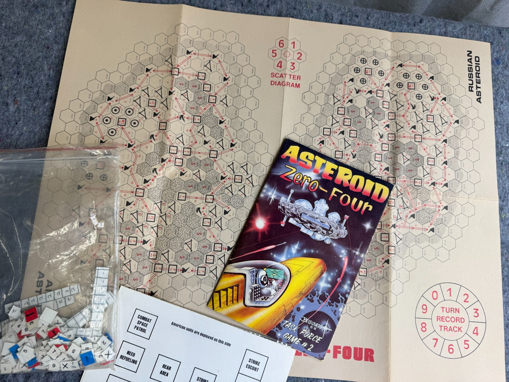 Asteroid Zero-Four 1979 Task Force Games #2 Turn Based (Pieces are Punched)