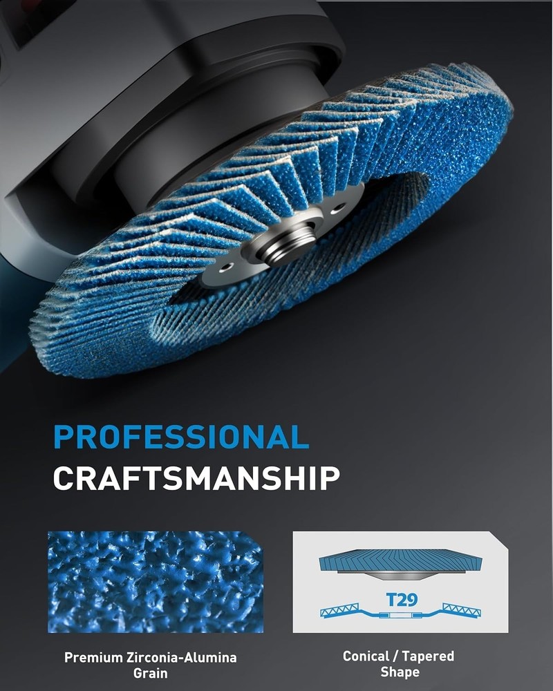 20PCS Zirconia Flap Disc Set for Angle Grinders